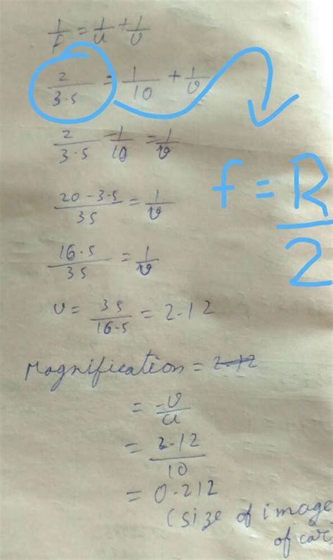 a convex mirror used in a bus has radius of curvature 3.5 m. if the ...