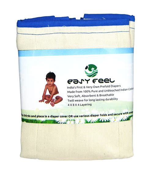 Buy Easy Feel 100% Unbleached Cotton Prefold Cloth Diapers - Infant ...