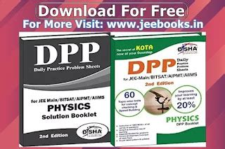 Download Disha Daily Practice Problem (DPP) Sheets for JEE Main/AIIMS ...