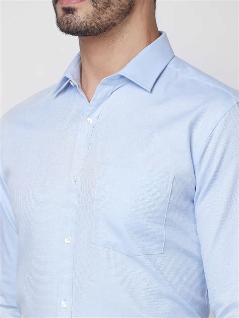 Park Avenue Men Blue Structure Slim Fit Cotton Shirt – MyRaymond