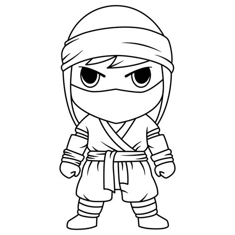 Ninja Kids Coloring Coloring Pages