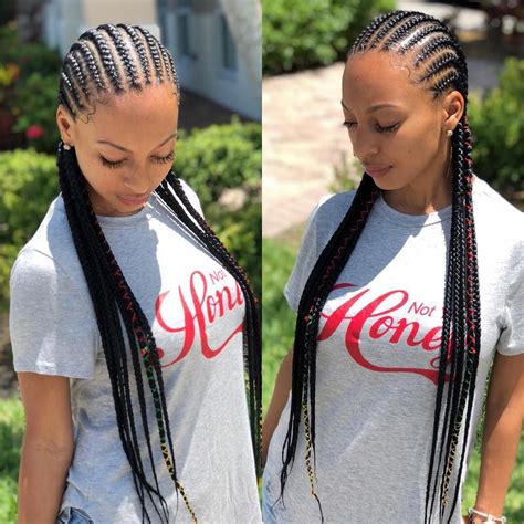 Cute Straight Back Braids Hairstyles