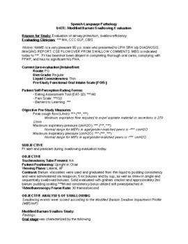 Image result for Modified Barium Swallow Video Example