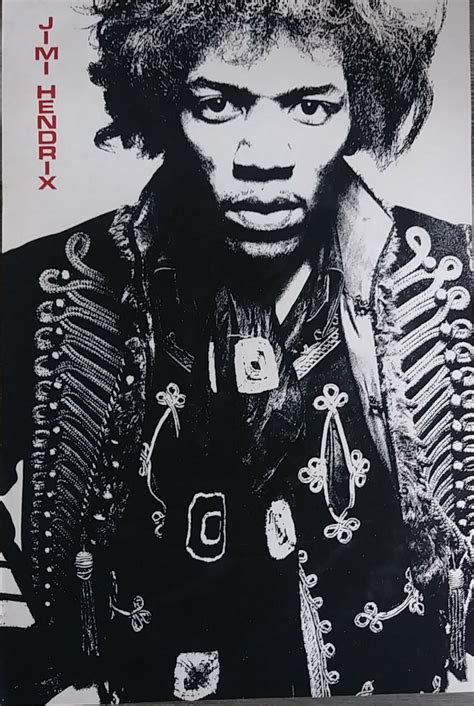 Jimi Hendrix Black And White Poster