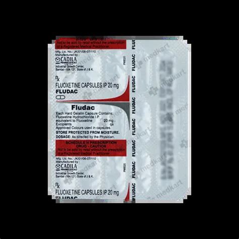 FLUDAC 20MG CAPSULE 15'S - Uses, Side Effects, Composition, Price and ...