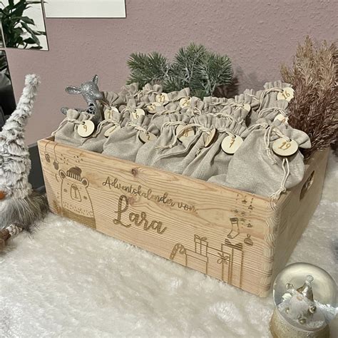 Personalized Advent Calendar "bear" Personalized Advent Box Advent ...