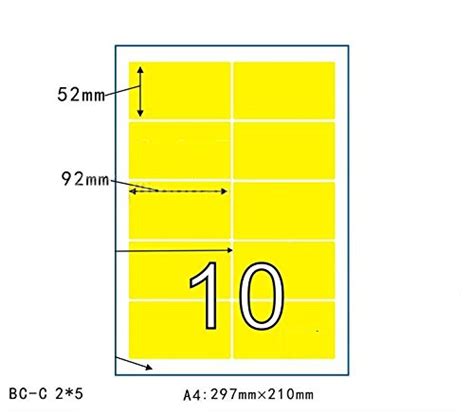 Buy Generic as the picture, A4 paper : 50sheets A4 address label 2x5 ...