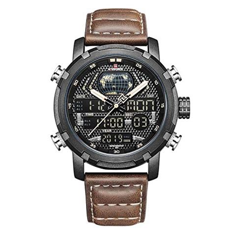 NAVIFORCE Analogue Digital Chronograph Date Duel Display Military Sport ...