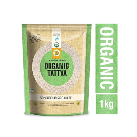 Organic Tattva Sona Masuri Rice White Polished, 1kg: Amazon.in: Grocery ...