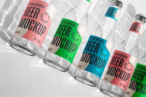 Premium PSD | Beer bottle mockup design