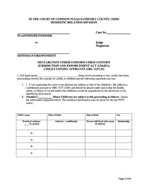 Bill Of Sale Form Ohio Child Custody Form - Page 2 | pdfFiller