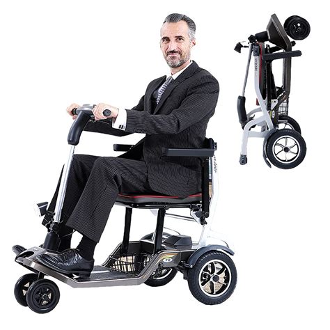 Buy ZHANGOO 3 Wheel Foldable/Folding Electric Wheelchair Portable ...