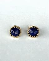 Image result for Genuine Blue Sapphire Stud Earrings