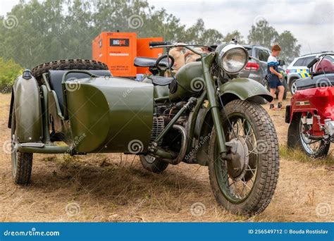 Military Motorcycle with Sidecar from the Second World War Editorial ...