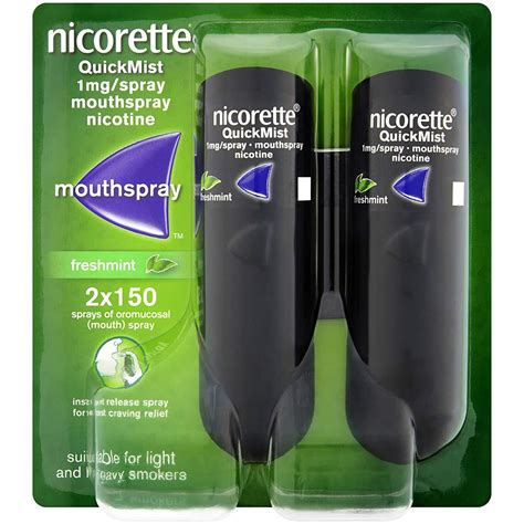 Nicorette QuickMist Duo Freshmint Flavor, 2 X 150 Sprays : Amazon.in ...