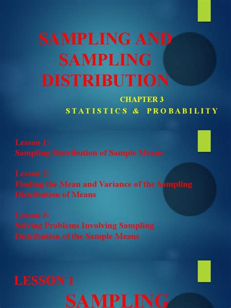 Sample and Sampling Distribution Statistics Chapter One 的图像结果