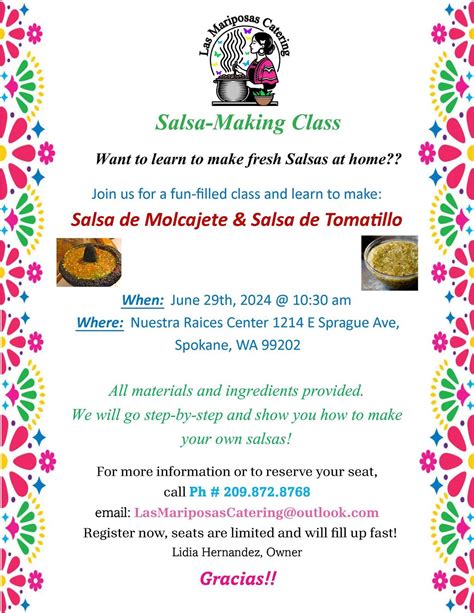 Learn to Make Mexican Restaurant-Style Salsas, Nuestras Raíces Centro ...