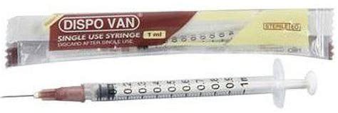 DISPOVAN HINDUSTAN SINGLE USE SYRINGE IN ( 1ML X 50PICS. ) Medical ...