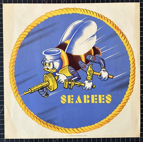 U.S. Navy Fighting Seabees, Original Vintage Poster - Authentic Vintage ...