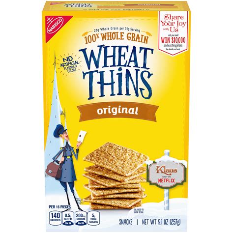 Wheat Thins Original Whole Grain Wheat Crackers, 9.1 oz - Walmart.com ...