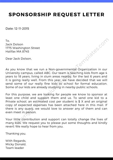 How To Write A Letter Asking For Sponsorship For Charity at Charlotte ...