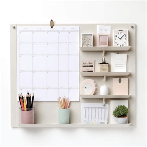 Premium Photo | Stock image of an office wall organizer on a white ...