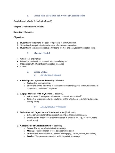 Image result for Communication Principles Lesson Plan