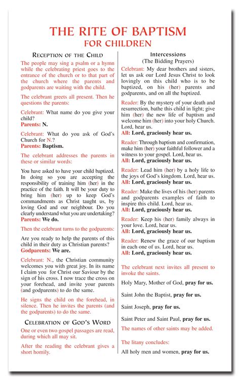 Roman Catholic Baptism Prayers