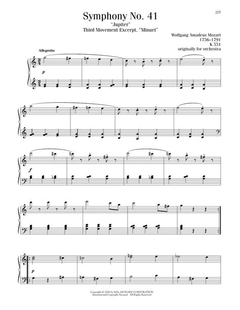Symphony No. 41 In C Major ("Jupiter"), Third Movement ("Minuet ...