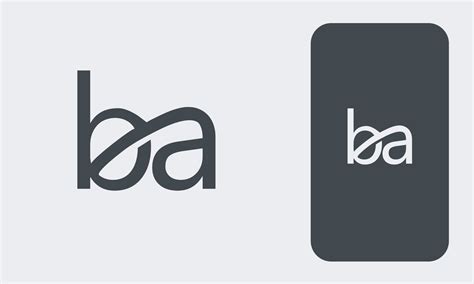 alphabet lettres initiales monogramme logo ba, ab, b et a 13067422 Art ...