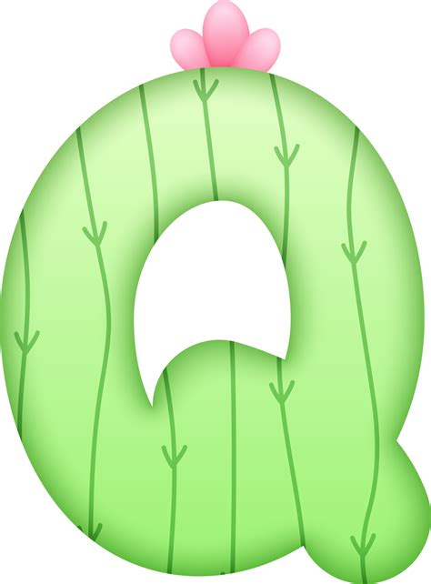 Cactus Alphabet Cute Letter Q 36077795 PNG