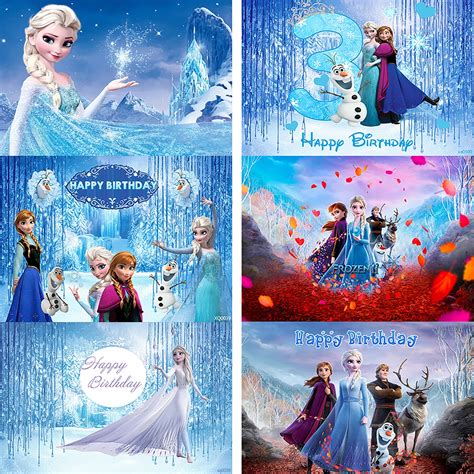 Anna And Elsa Princess Photo Background Girl Winter Wonderland Frozen Backdrop For Photo Studio ...
