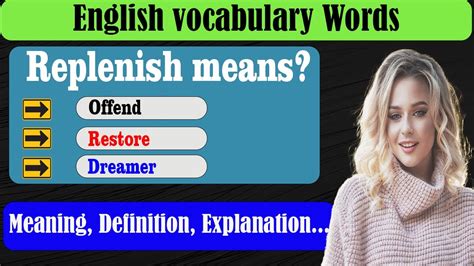 What does Replenish mean? | What is Replenish ? | Replenish meaning in ...