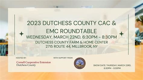 Dutchess County Annual CAC & EMC Roundtable, Farm & Home Center ...