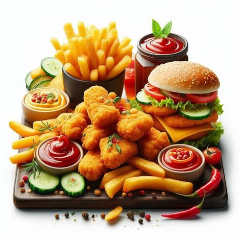 Fried food foods chicken nuggets | Premium AI-generated image