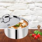 Buy Triply Stainless Steel Extra Deep Tasla 1.1 L | Triply Kadai Tasla ...
