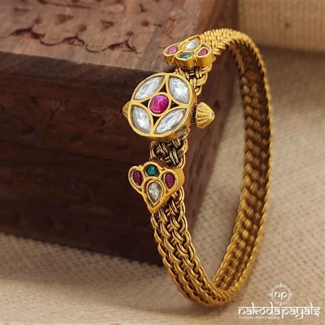 Silver Gold Plated Bangles / kadas – Nakoda Payals