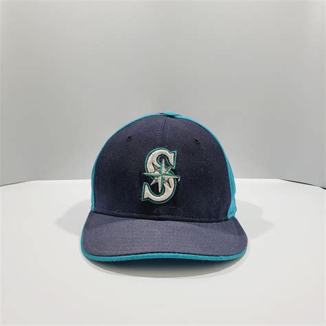 Vintage Seattle Mariners Hat Fitted Mens 7 3/8 Blue Teal MLB Baseball ...