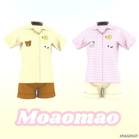 Shirt and Shorts SET – Moaomao – Rilakkuma Sims 4 Clothing Mod - ModsHost