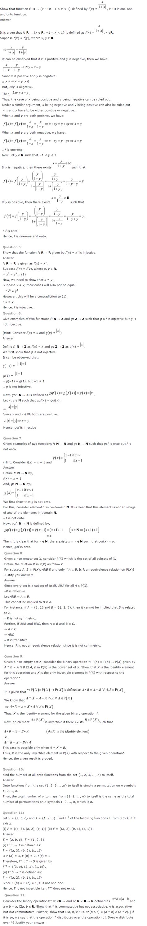Image result for Class 12 Math Chapter 1 Solutions