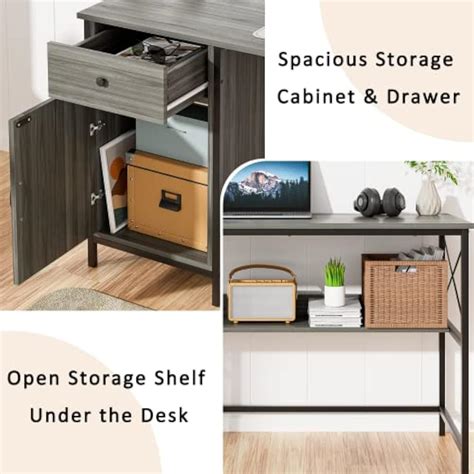 4 EVER WINNER L Shaped Desk with Storage and Power | Ubuy India