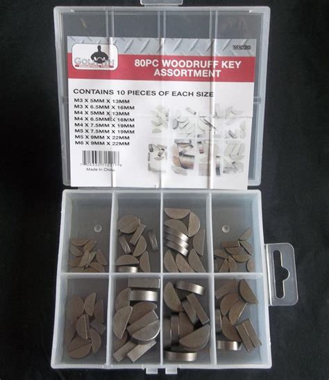 80pc Goliath Industrial Woodruff Key Assortment Wrk80 Flywheel Pulley ...