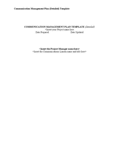 Project Communication Plan 的图像结果