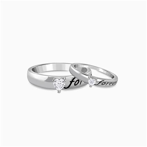 Silver Forever Kind Couple Rings – GIVA