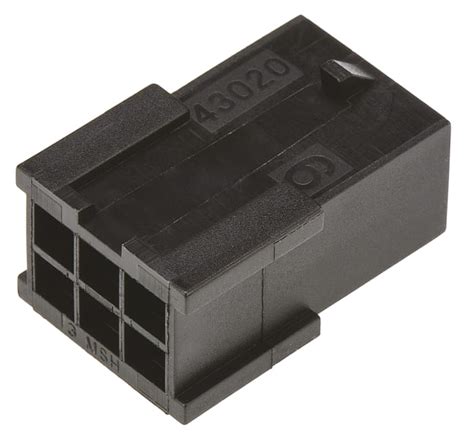 43020-0601 Molex | Molex, Micro-Fit 3.0 Male Connector Housing, 3mm ...