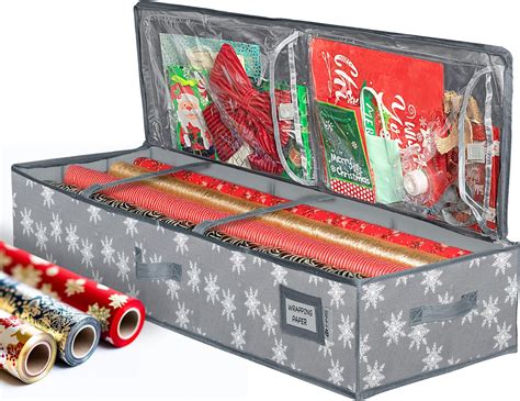 Amazon.com: Wrapping Paper Storage Bag - 40-Inch Gift Wrap Organizer ...