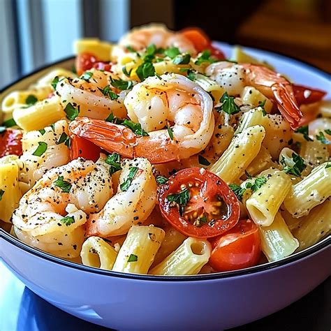 Easy Creamy Shrimp and Crab Pasta Salad Recipe
