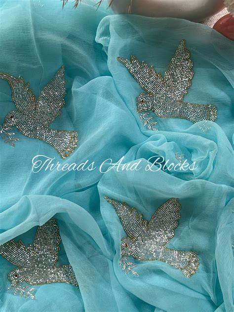 Glistening Hummingbird Saree – Threads & Blocks