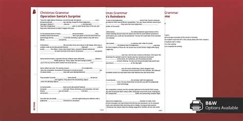 Christmas Grammar Exercise (teacher made) - Twinkl