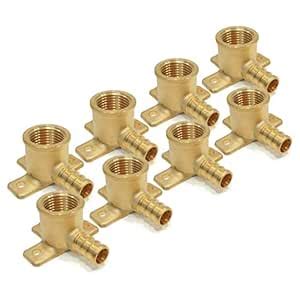 (8) 1/2" x 1/2" PEX Brass Drop Ear Elbows Fitting Water Line Coupler ...